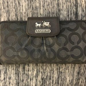 Authentic Coach bifold wallet slim gray signature